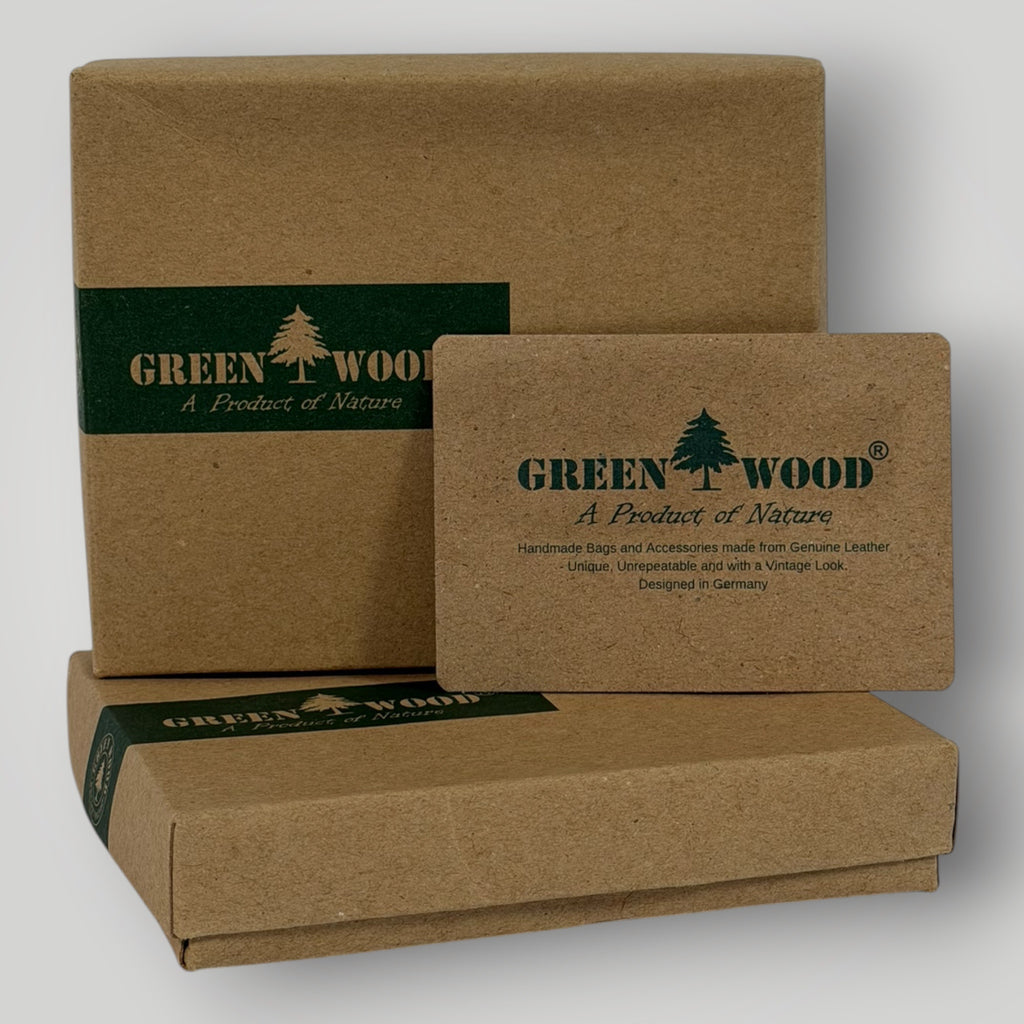 Мъжки кожен портфейл "Green Wood"